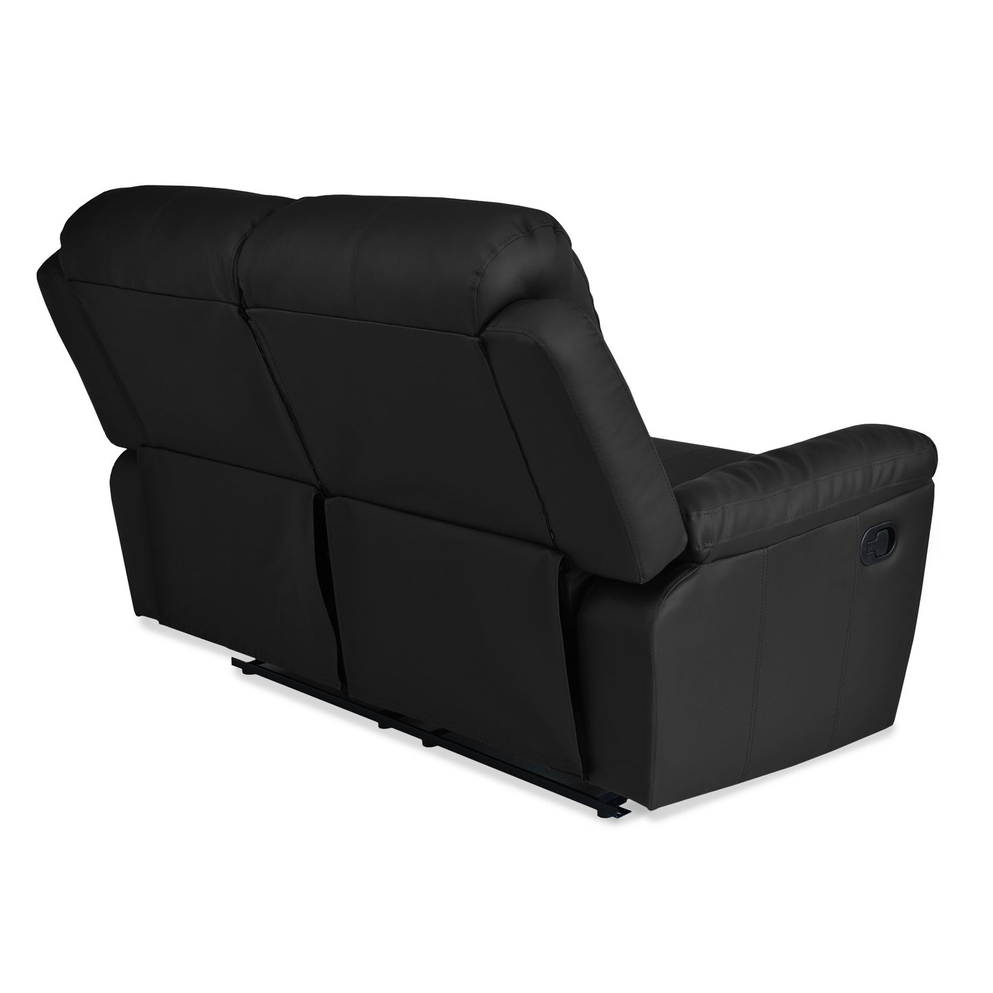 SOFA RECLINABLE  MARSELLA 2 PUESTOS TIPO SINTETICO NEGRO