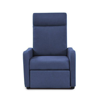 SILLA RECLINABLE PRAXIS  MICROFIBRA AZUL