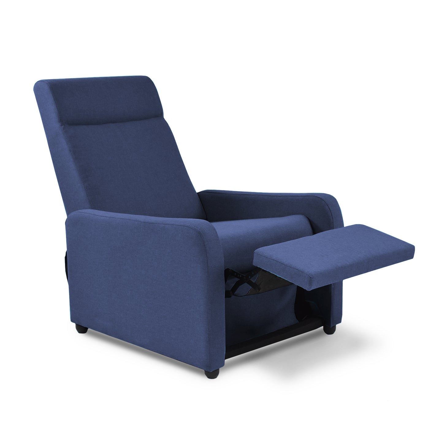 SILLA RECLINABLE PRAXIS  MICROFIBRA AZUL