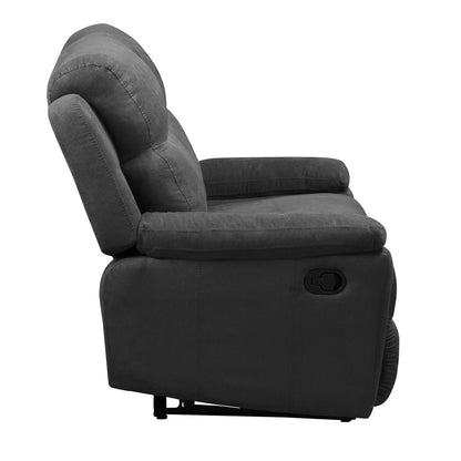 Sofá reclinable 2 puestos Marsella Microfibra Gris Plomo