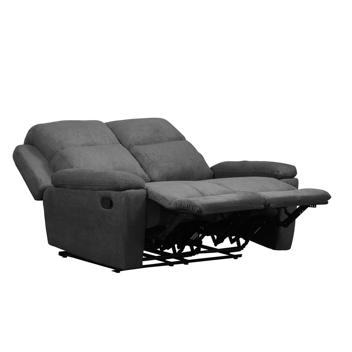 Sofá reclinable 2 puestos Marsella Microfibra Gris Plomo