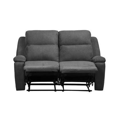 Sofá reclinable 2 puestos Marsella Microfibra Gris Plomo