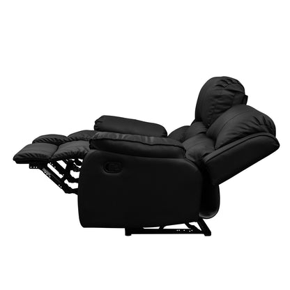 Sofá reclinable 3 puestos Tokio sintetico negro