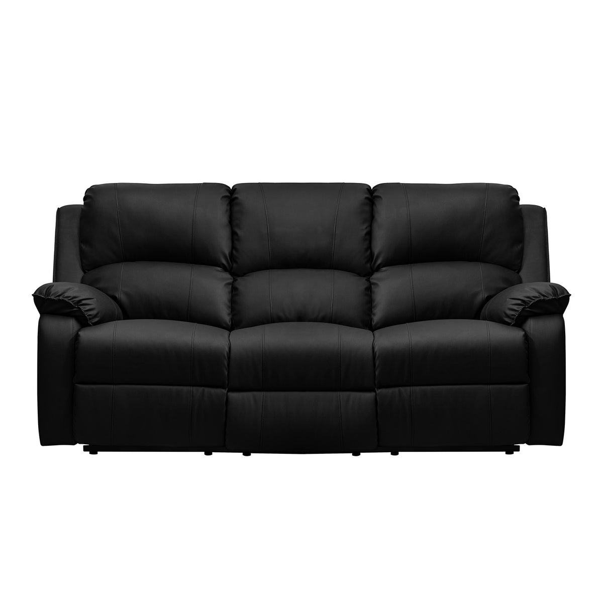 Sofá reclinable 3 puestos Tokio sintetico negro
