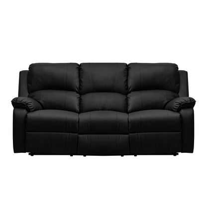 Sofá reclinable 3 puestos Tokio sintetico negro