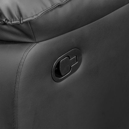 Sofá reclinable 3 puestos Tokio sintetico negro