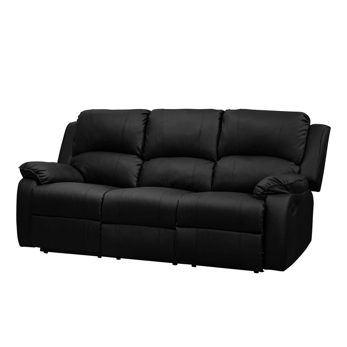 Sofá reclinable 3 puestos Tokio sintetico negro
