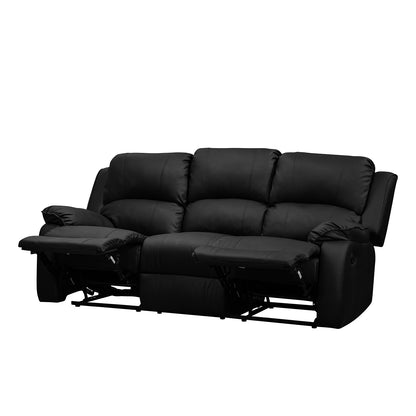 Sofá reclinable 3 puestos Tokio sintetico negro