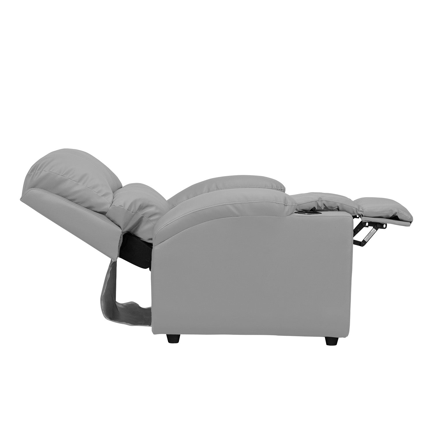 Silla reclinable alan 1 puesto cuero sint gris