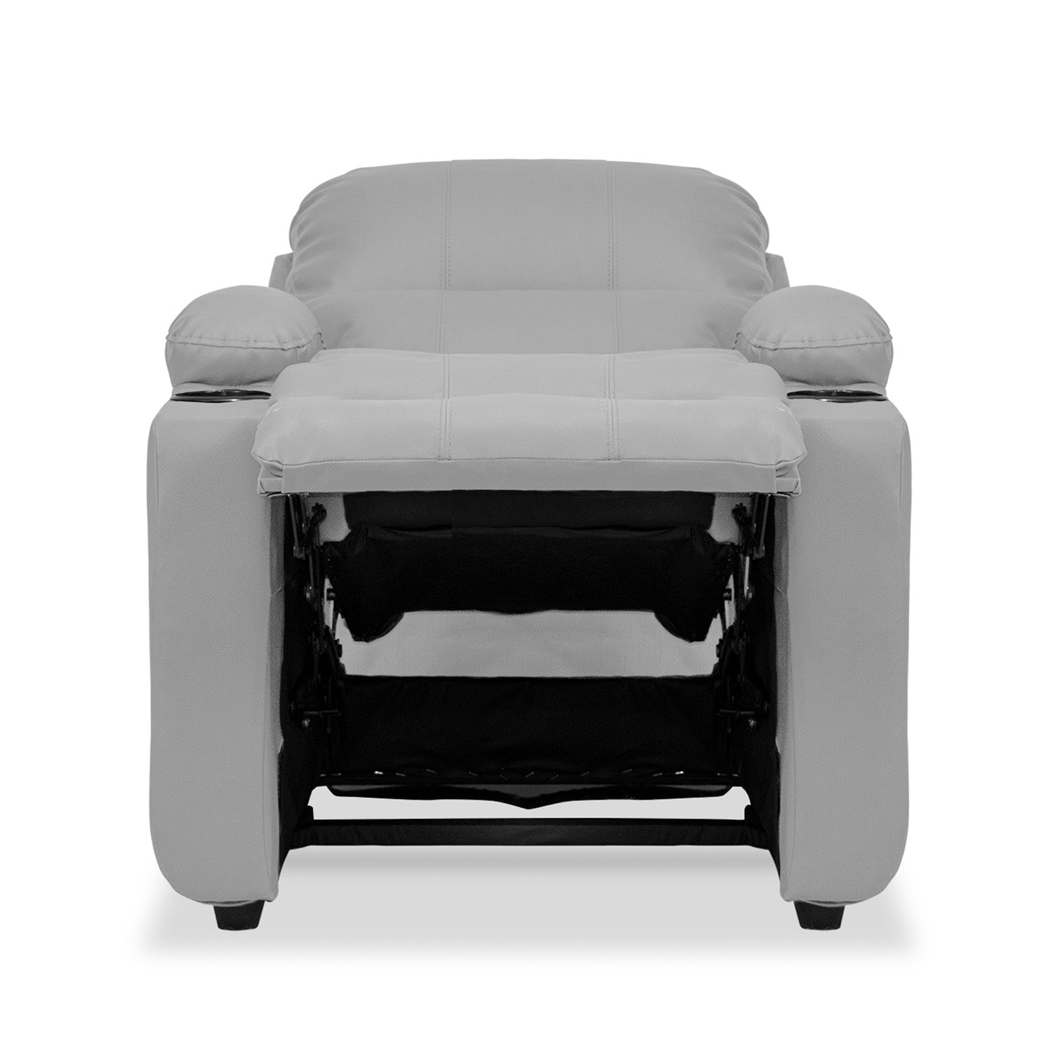Silla reclinable alan 1 puesto cuero sint gris