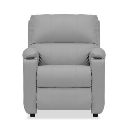 Silla reclinable alan 1 puesto cuero sint gris