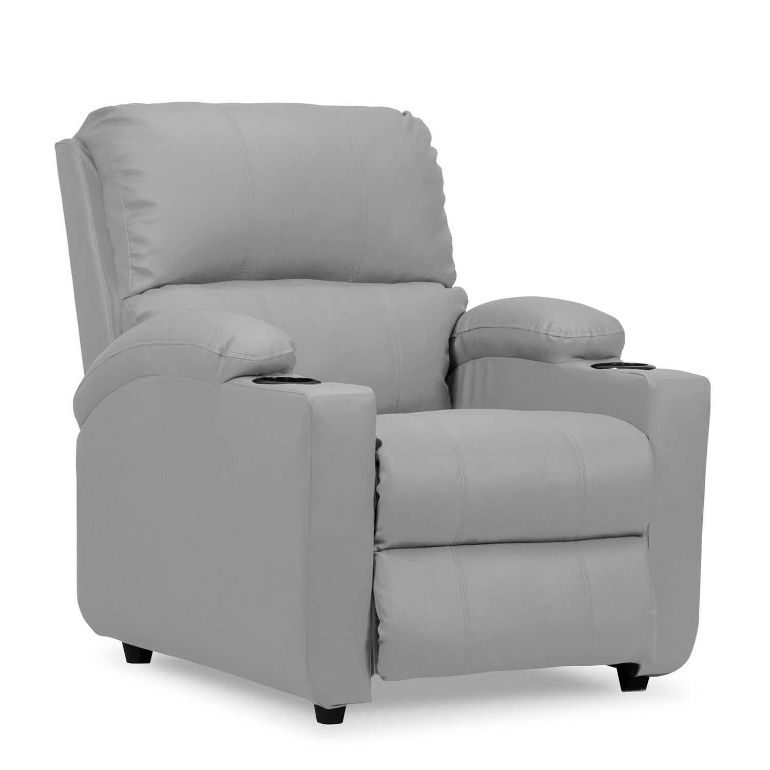 Silla reclinable alan 1 puesto cuero sint gris