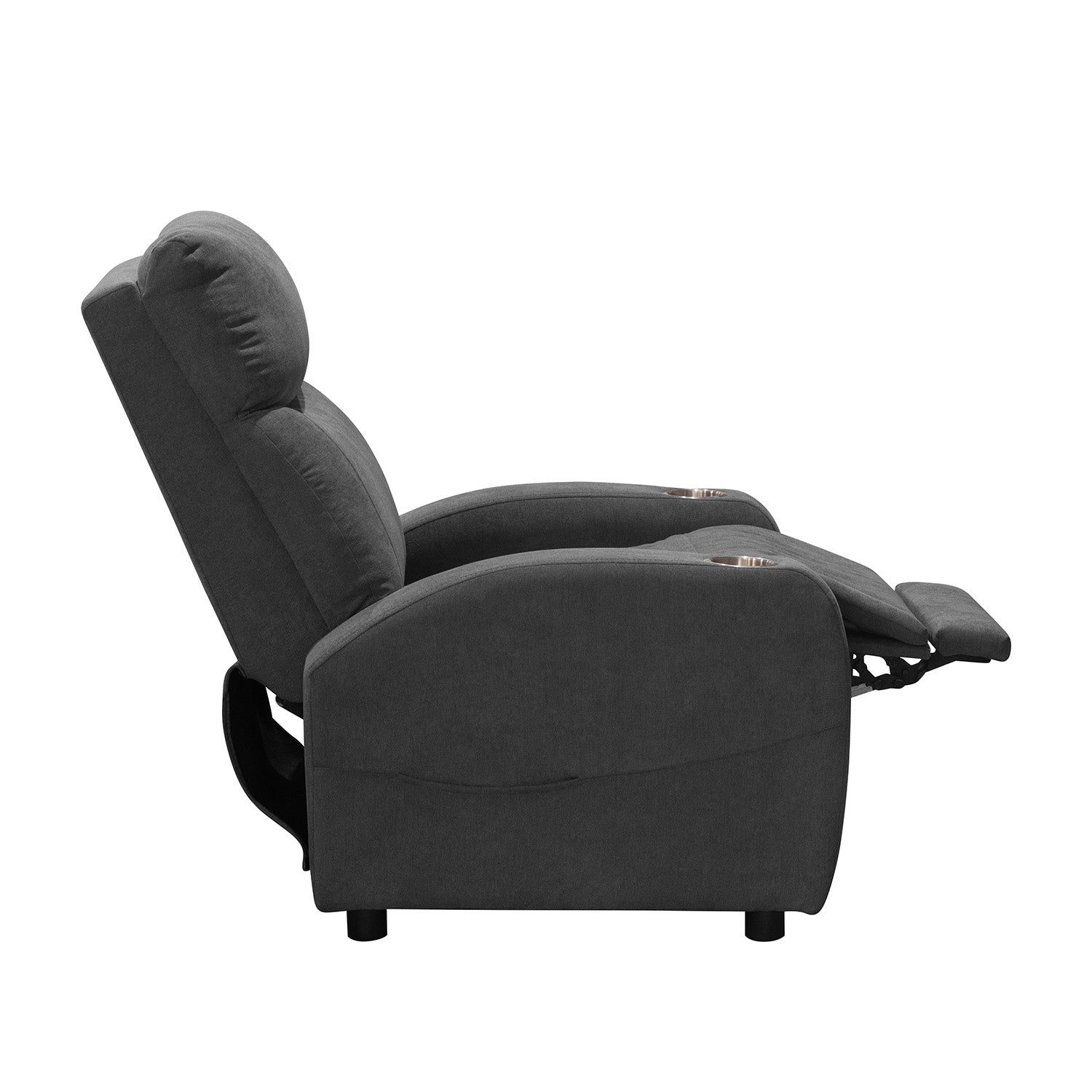 Reclinable Bell Push Arm Microfibra Gris Plomo