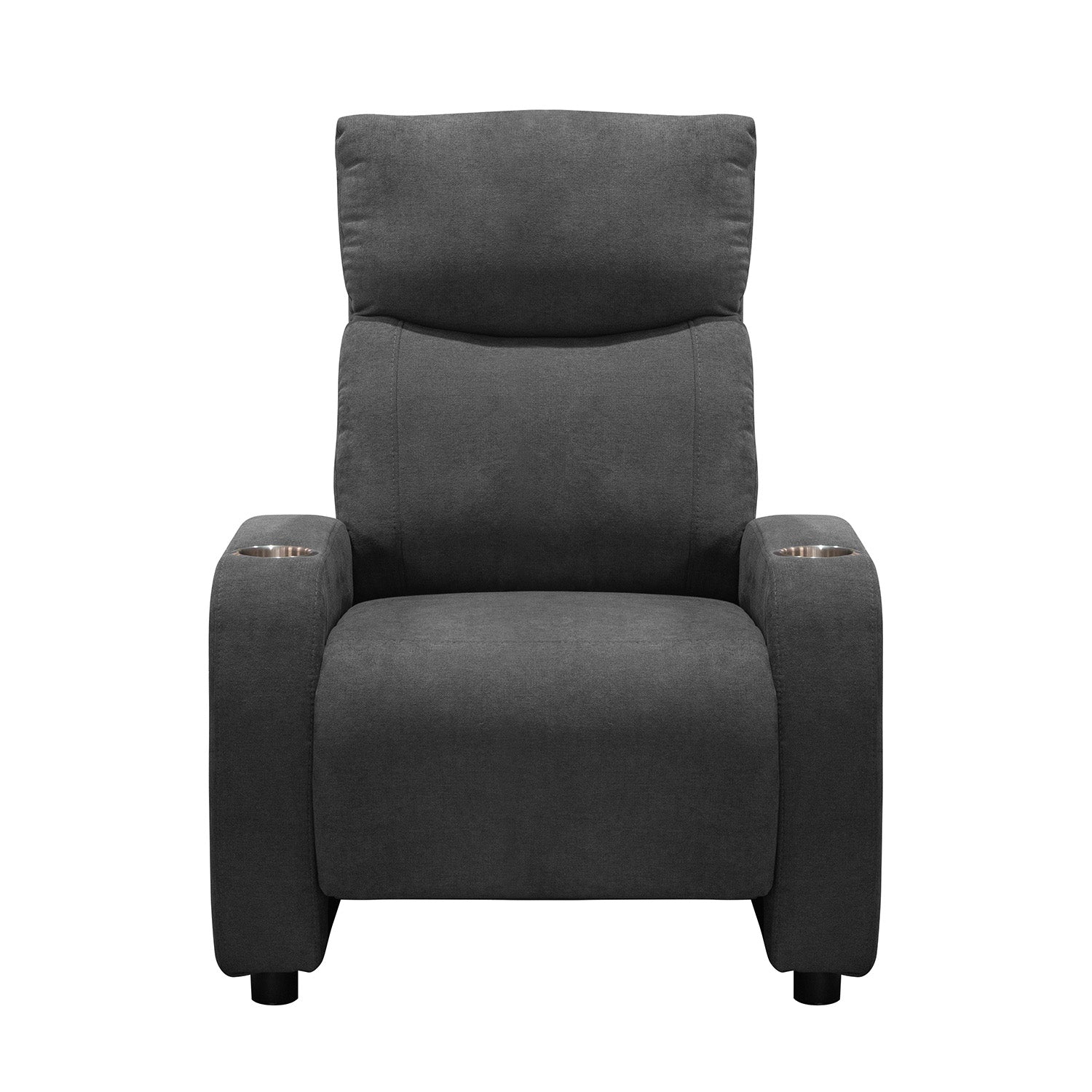 Reclinable Bell Push Arm Microfibra Gris Plomo