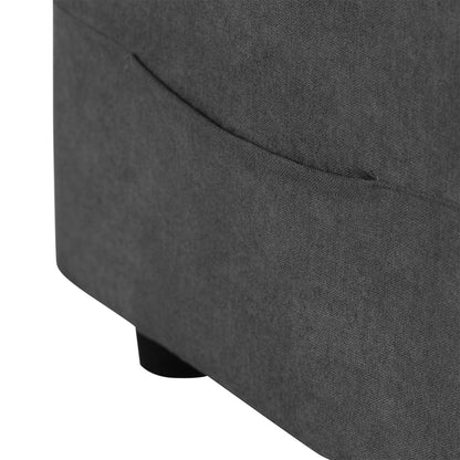 Reclinable Bell Push Arm Microfibra Gris Plomo