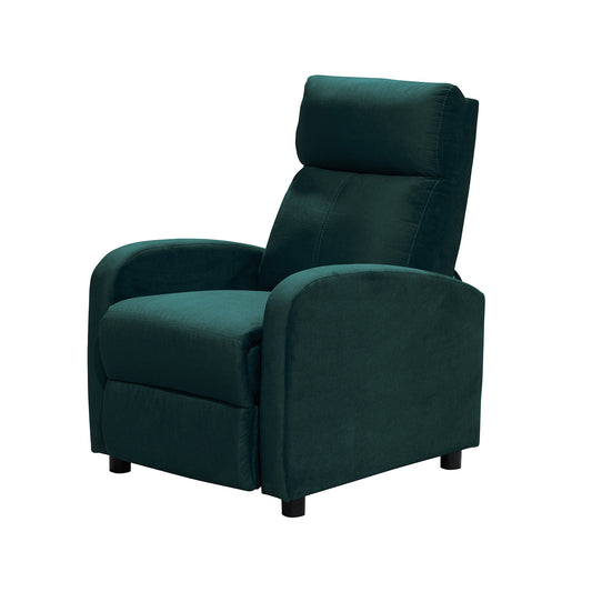 SILLA RECLINABLE DALY  ESTATICA MICROFIBRA ESMERALDA