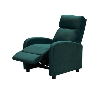 SILLA RECLINABLE DALY  ESTATICA MICROFIBRA ESMERALDA