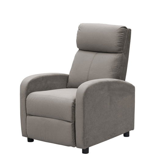 SILLA RECLINABLE DALY  ESTATICA MICROFIBRA TAUPE