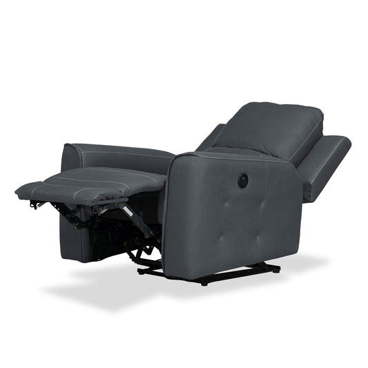 SILLA RECLINABLE ELECTRICA  DUKE 1 PUESTO  GRAFITO NOBUK