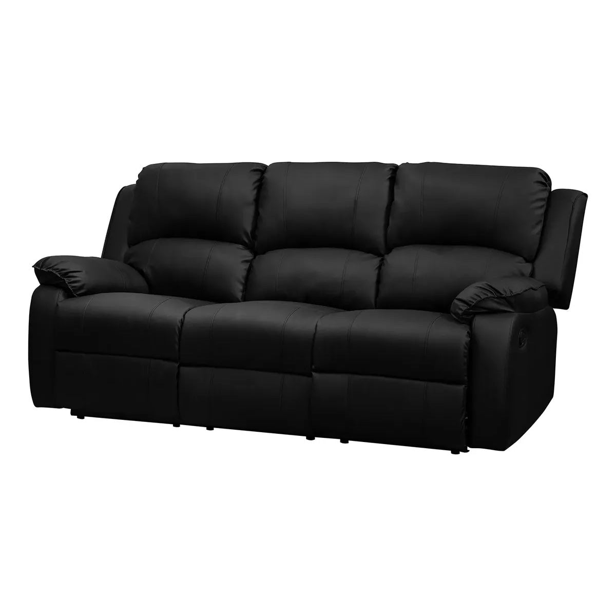 Reclinable 3 puestos sintético Negro