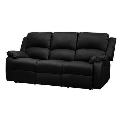 Reclinable 3 puestos sintético Negro