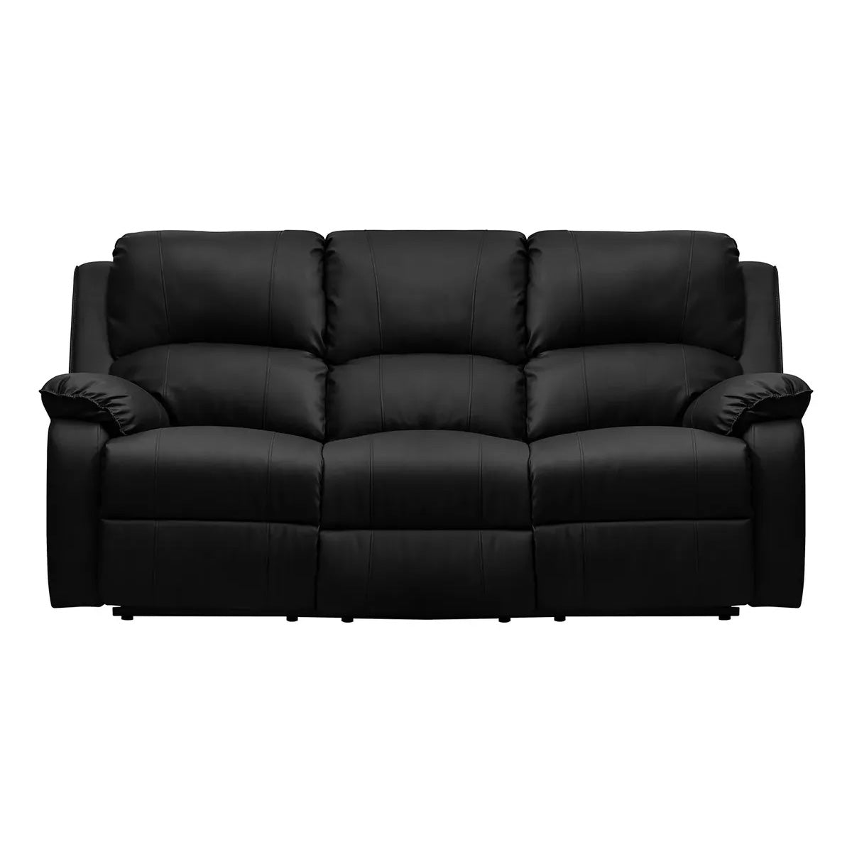 Reclinable 3 puestos sintético Negro