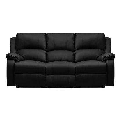 Reclinable 3 puestos sintético Negro