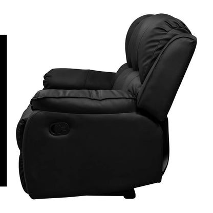 Reclinable 3 puestos sintético Negro