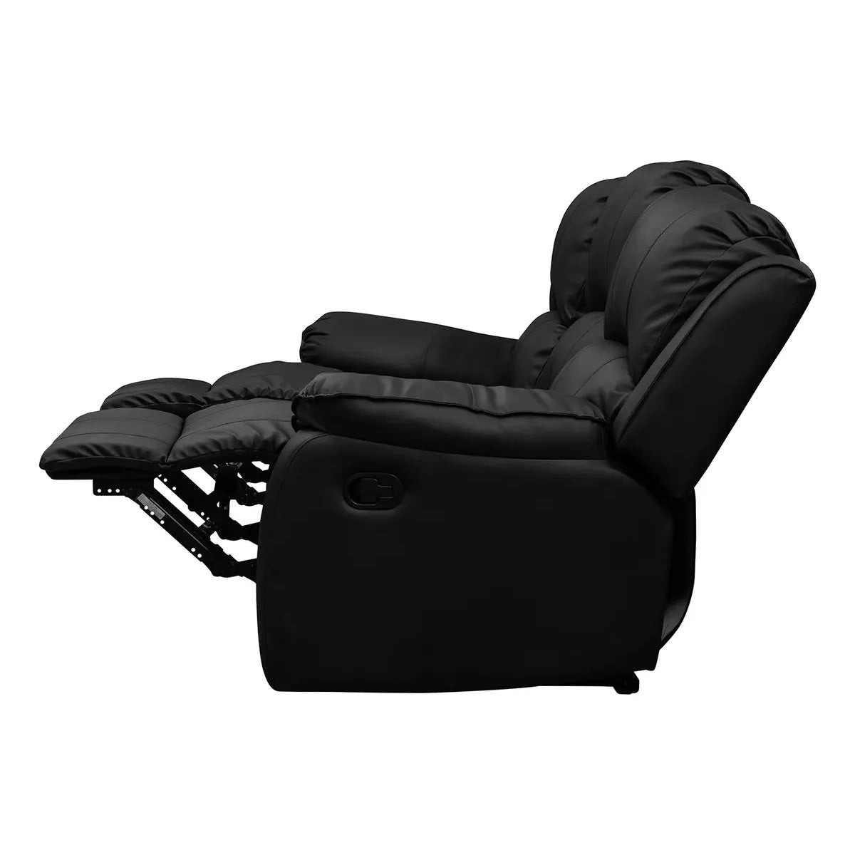 Reclinable 3 puestos sintético Negro