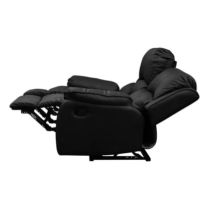 Reclinable 3 puestos sintético Negro