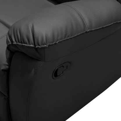 Reclinable Ginebra 2 puestos Sintético Negro