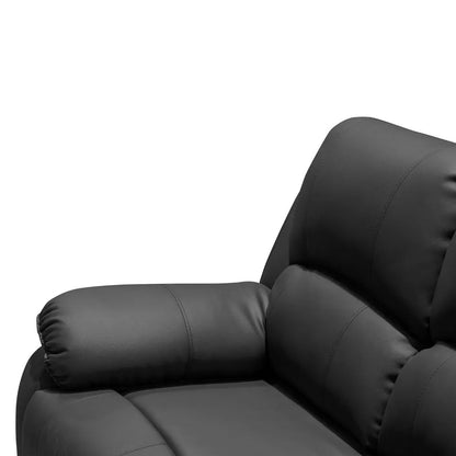 Reclinable Ginebra 2 puestos Sintético Negro