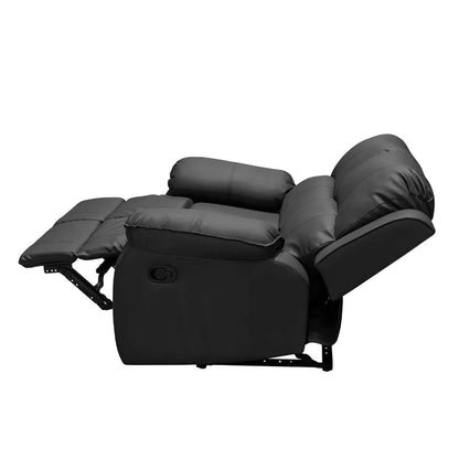 Reclinable Ginebra 2 puestos Sintético Negro