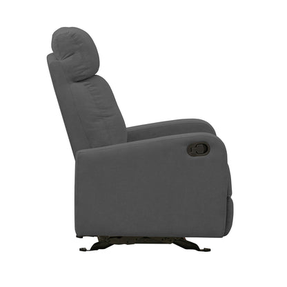 Silla reclinable estática Norman microfibra gris plomo