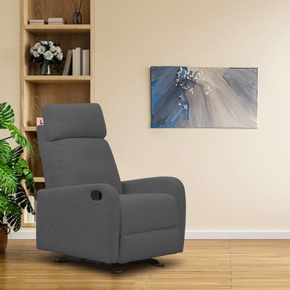 Silla reclinable estática Norman microfibra gris plomo