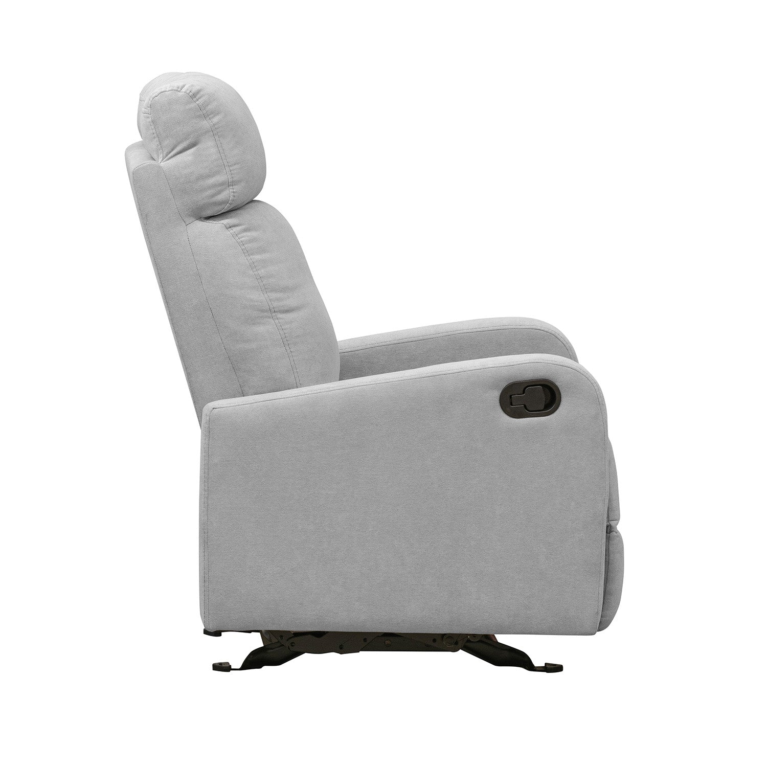 Silla reclinable mecedora Norman microfibra gris claro
