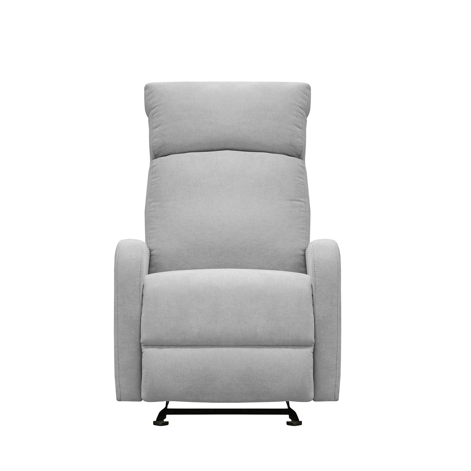 Silla reclinable mecedora Norman microfibra gris claro