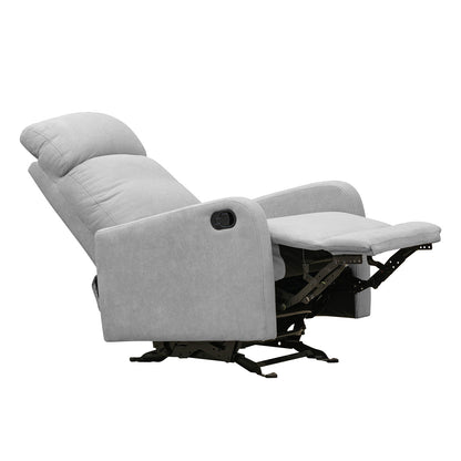 Silla reclinable mecedora Norman microfibra gris claro
