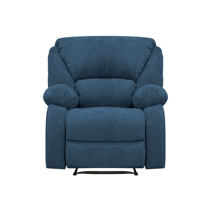 SILLA RECLINABLE OHIO ESTATICA MICROFIBRA AZUL