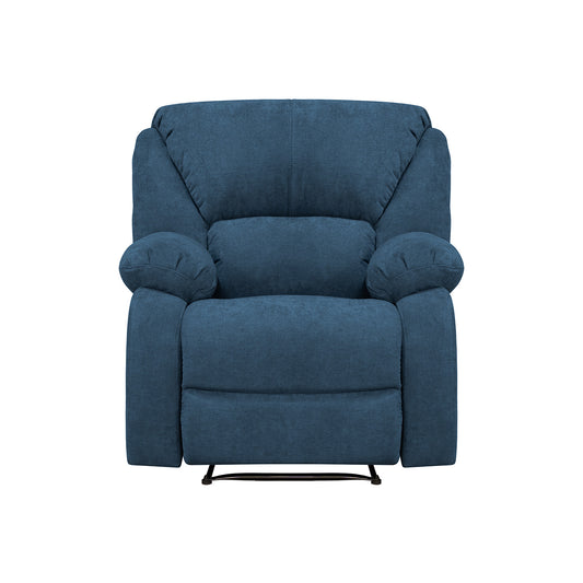 SILLA RECLINABLE OHIO ESTATICA MICROFIBRA AZUL