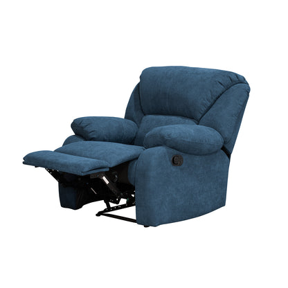 SILLA RECLINABLE OHIO ESTATICA MICROFIBRA AZUL