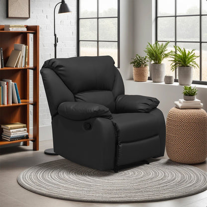 SILLA RECLINABLE OHIO ESTATICA SINTETICO  NEGRO
