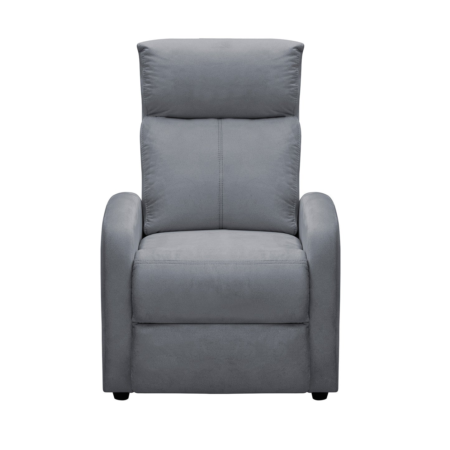 SILLA RECLINABLE ESTATICA CON MASAJE OMY 1 PUESTO MICROFIBRA GRIS PLOMO