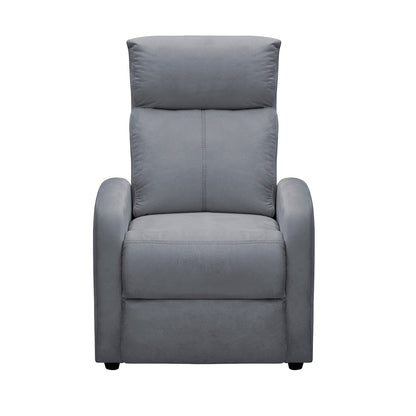 SILLA RECLINABLE ESTATICA CON MASAJE OMY 1 PUESTO MICROFIBRA GRIS PLOMO