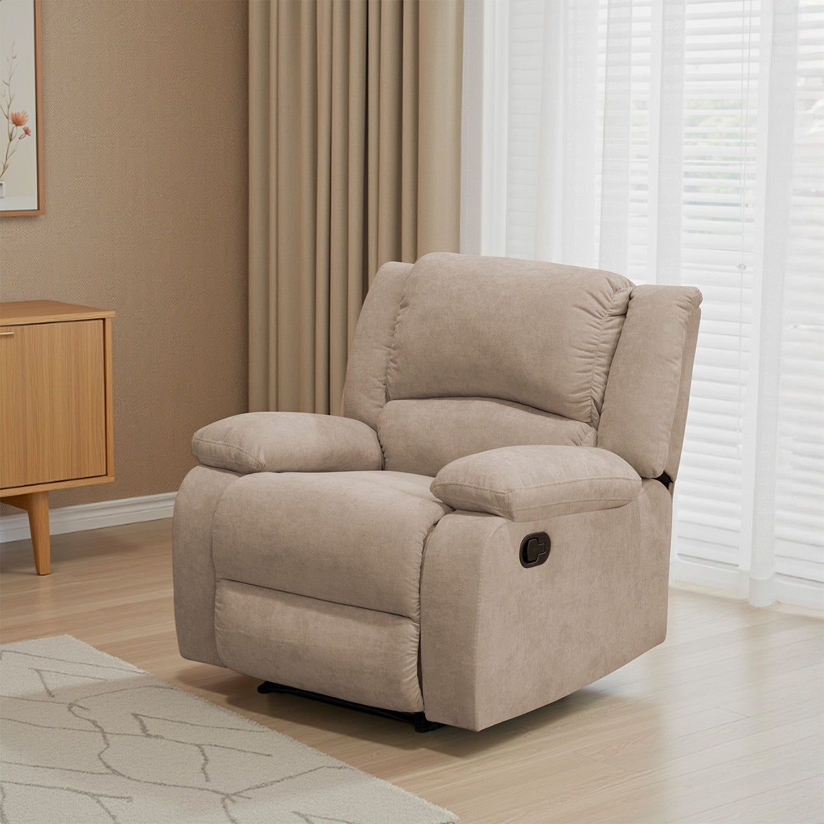 Reclinable Sull estática Microfibra Camel
