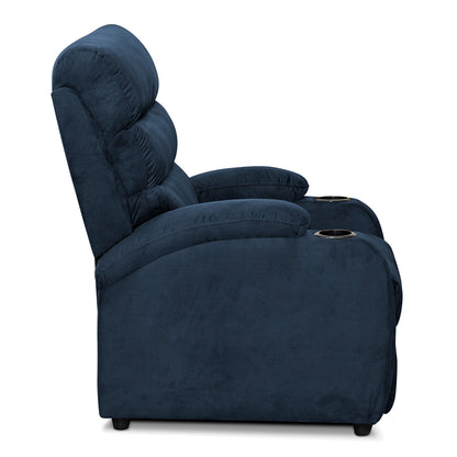 Silla reclinable trevi 1 puesto microfibra azul mary