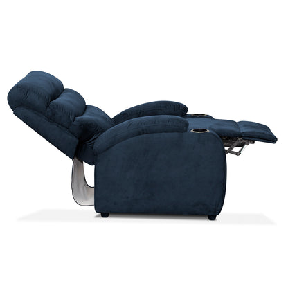 Silla reclinable trevi 1 puesto microfibra azul mary