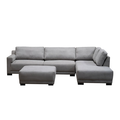 Sala Rinconera Joyce Microfibra Gris Plata