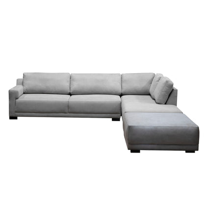 Sala Rinconera Joyce Microfibra Gris Plata