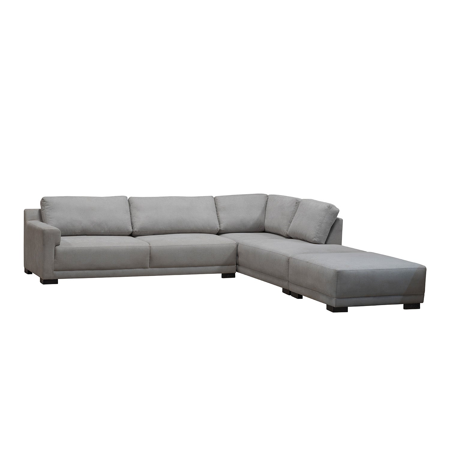 Sala Rinconera Joyce Microfibra Gris Plata